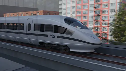 A person sat up to a desk looking at two computer monitors