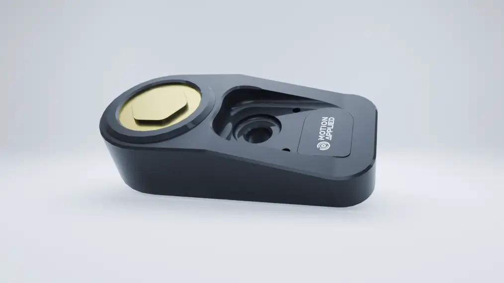 Tyre Pressure Sensor on a black and white background